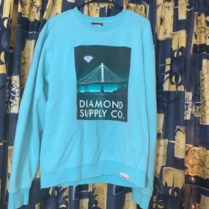 Sky blue diamond supply company crewneck